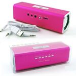 Pink Digital Portable Audio Rectangle Speaker - 1