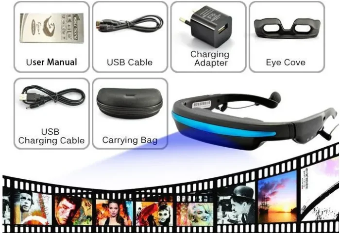 52 inch Virtual Private Theater Video Glasses