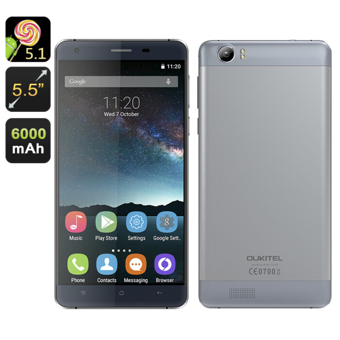 Grey 5.5 Inch 2.5D Curved Screen Android Smartphone