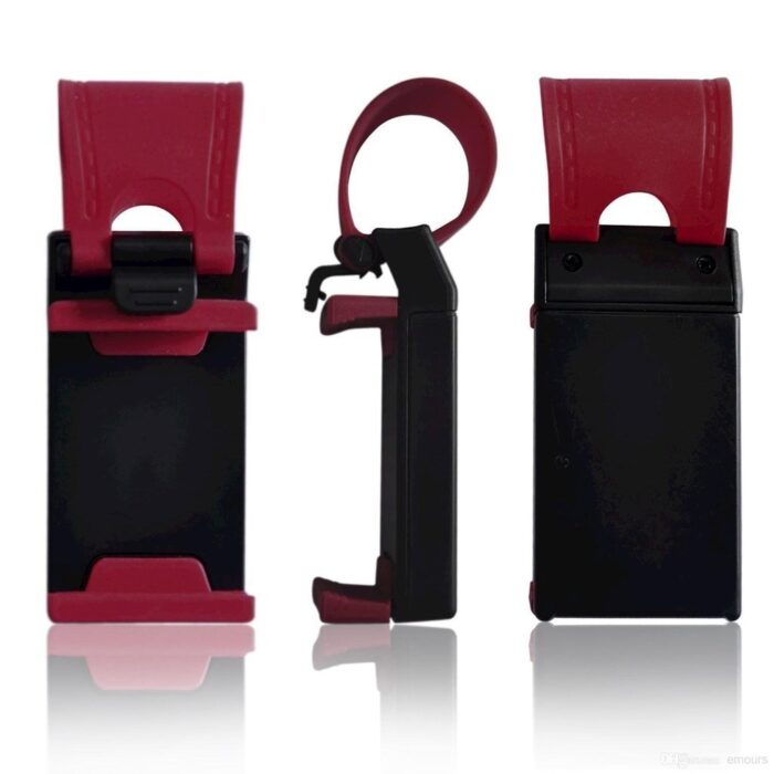 Red 4.8 Inch Car Steering Wheel Mobile Holder