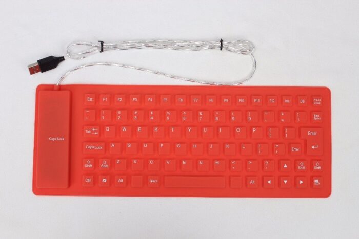 Red Flexible USB Keyboard