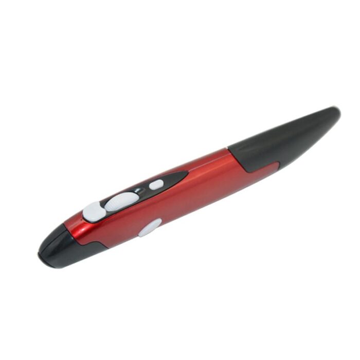 Red Wireless 2.4 Ghz 1600 DPI Optical Pen Mouse