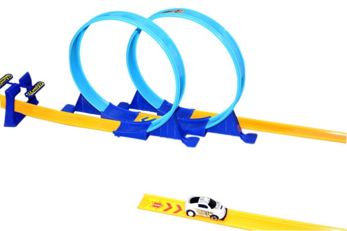 High Speed Multi-Loop Pull Back Car Racer Toy Track Set