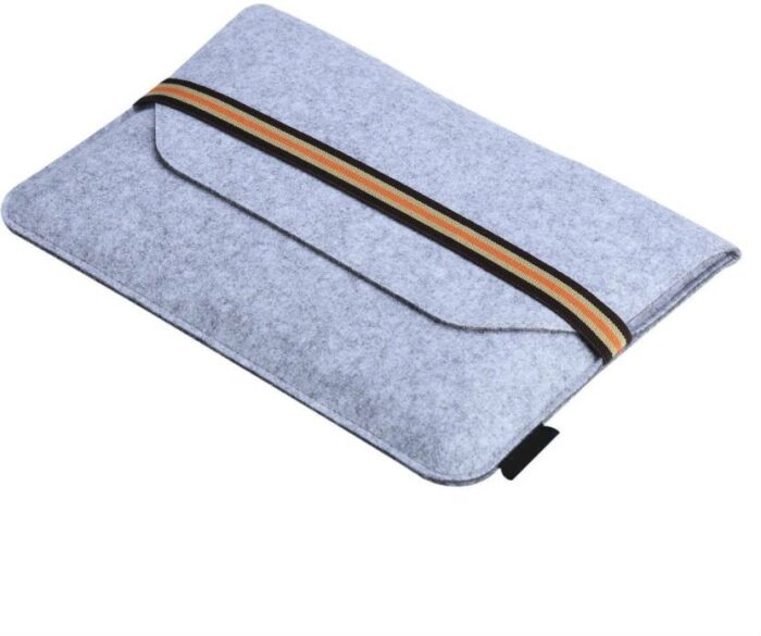 Light Grey 13.3 inch Protective Felt Laptop Sleeve