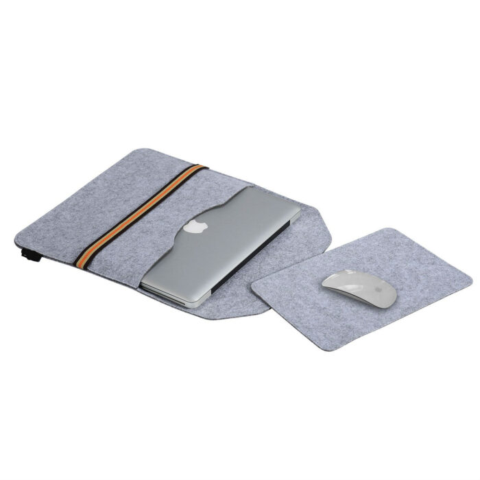 Light Grey 13.3 inch Protective Felt Laptop Sleeve