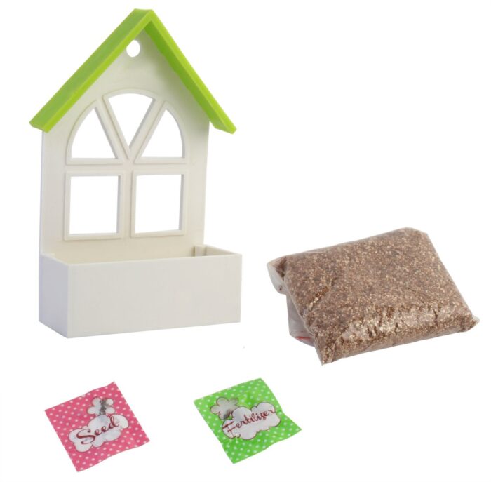 Plastic House Shaped Pot Basil Home Plant Growing Kit