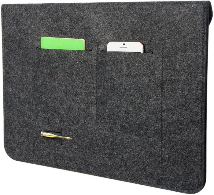 Slate Grey Premium 13.3-Inch Felt Laptop Sleeve