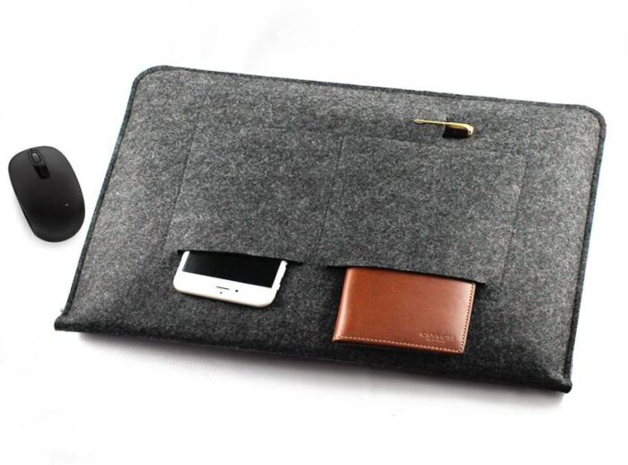 Slate Grey Premium 13.3-Inch Felt Laptop Sleeve