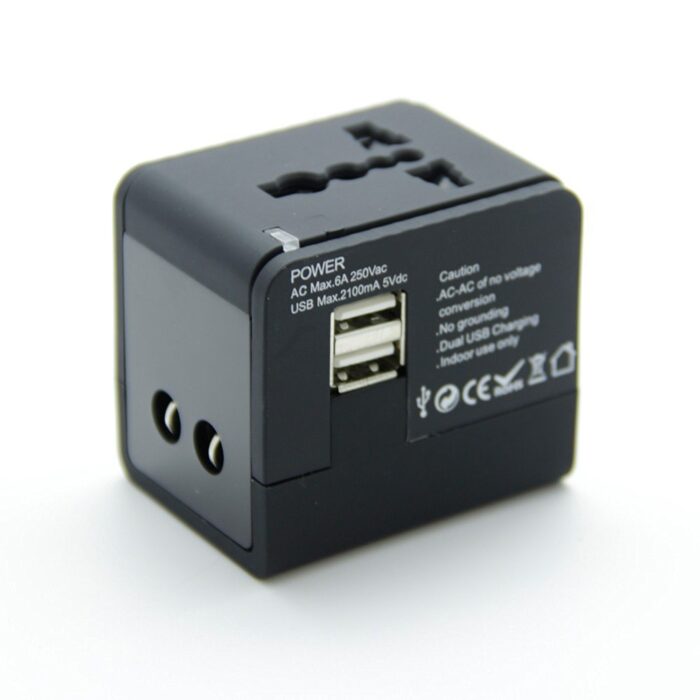 Universal 2 Usb Travel Adapter-2100 Ma Adaptor