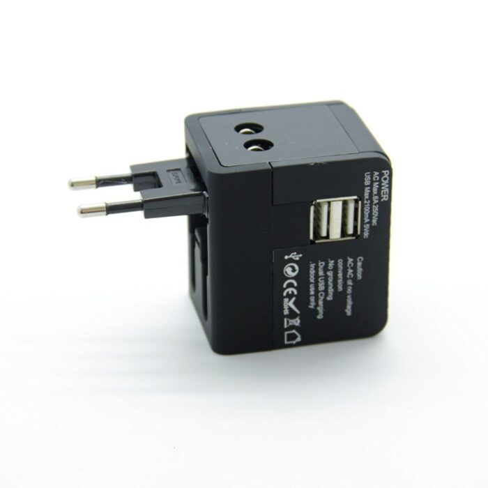 Universal 2 Usb Travel Adapter-2100 Ma Adaptor