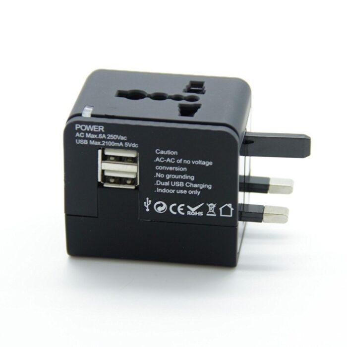 Universal 2 Usb Travel Adapter-2100 Ma Adaptor