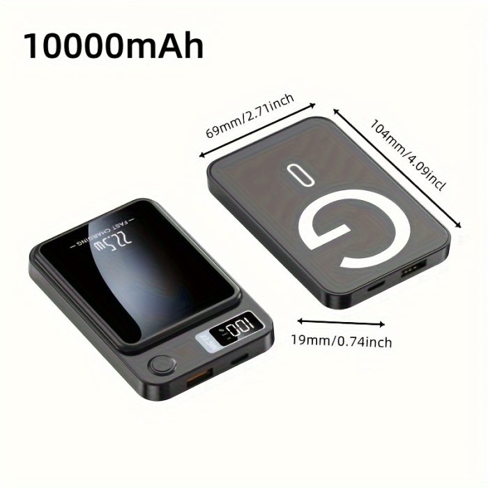 10000 Mah Magnetic Absorption Wireless Power Bank Zahuu