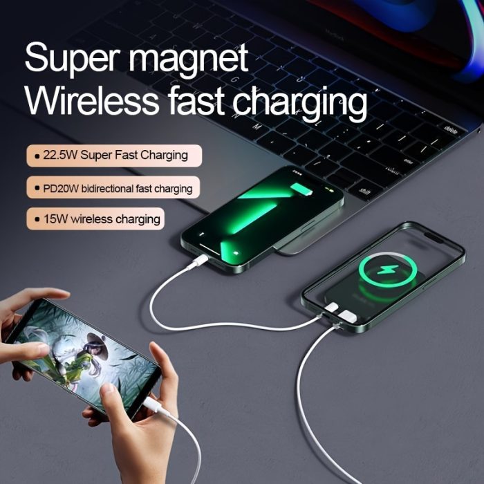 10000 Mah Magnetic Absorption Wireless Power Bank Zahuu