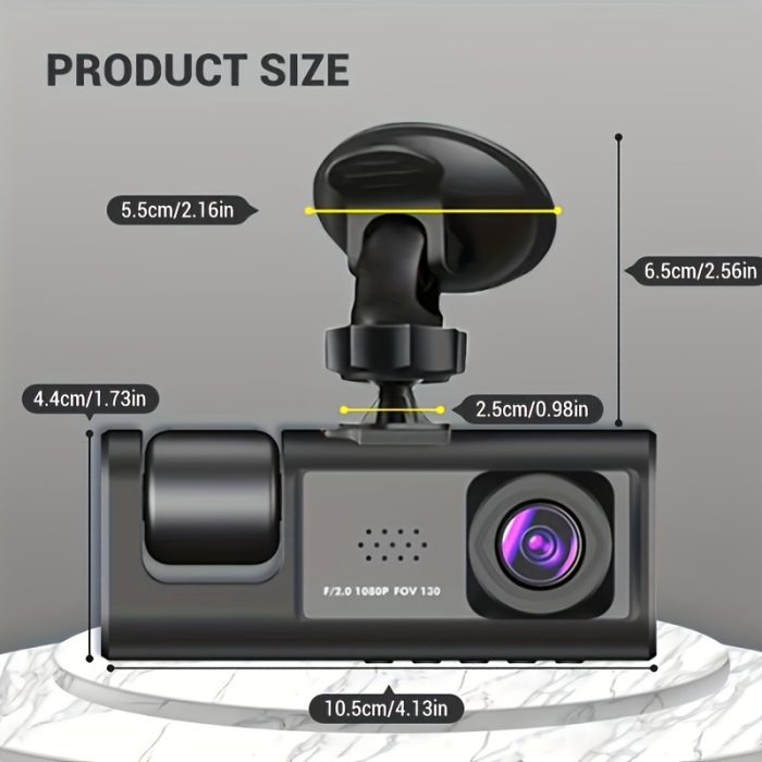 FHD 1080P 3 Channels Car DVR Camera Zahuu.com