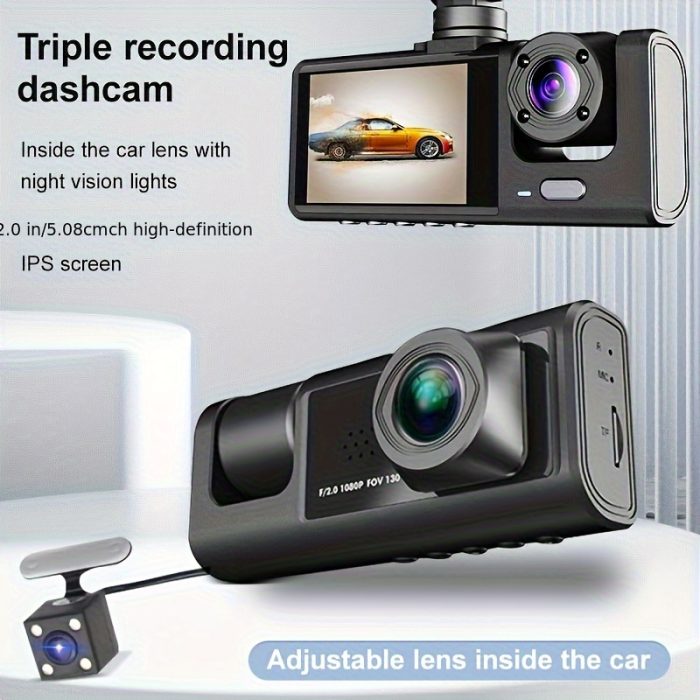 FHD 1080P 3 Channels Car DVR Camera Zahuu.com