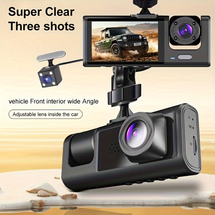 FHD 1080P 3 Channels Car DVR Camera Zahuu.com