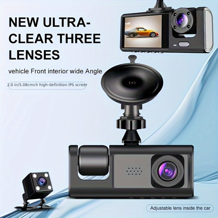 FHD 1080P 3 Channels Car DVR Camera Zahuu.com