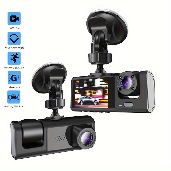 FHD 1080P 3 Channels Car DVR Camera Zahuu.com