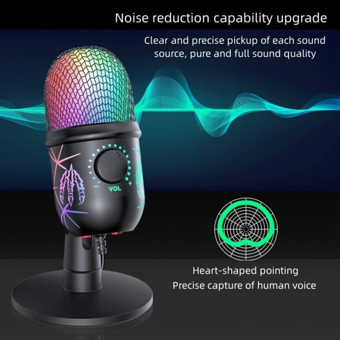 RGB Condenser Microphone with Noise Reduction Zahuu.com