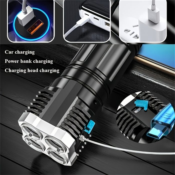 USB Rechargeable LED Torch Zahuu.com